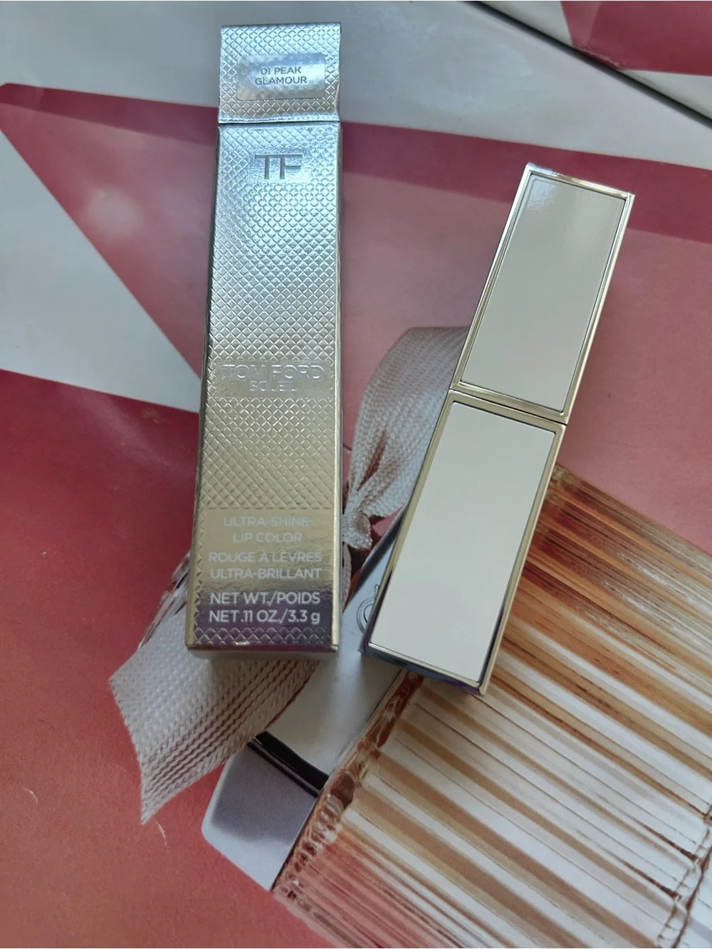 Tom Ford Soleil Neige Ultra-Shine Lip Color (01 Peak Glamour) 3.3 g NIB new